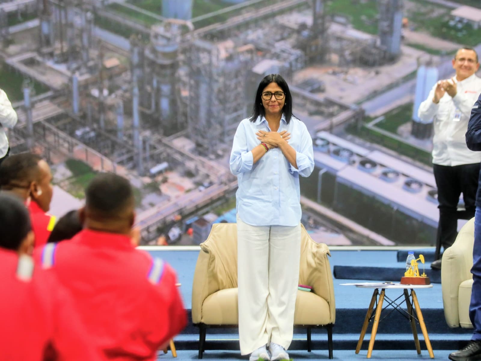 Delcy Rodríguez denuncia sabotaje eléctrico y protestas por petroleo