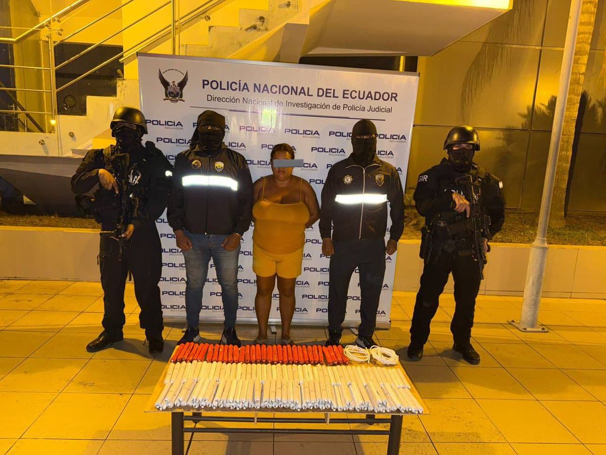 Detenida venezolana en Ecuador con 160 explosivos vinculados a crimen organizado