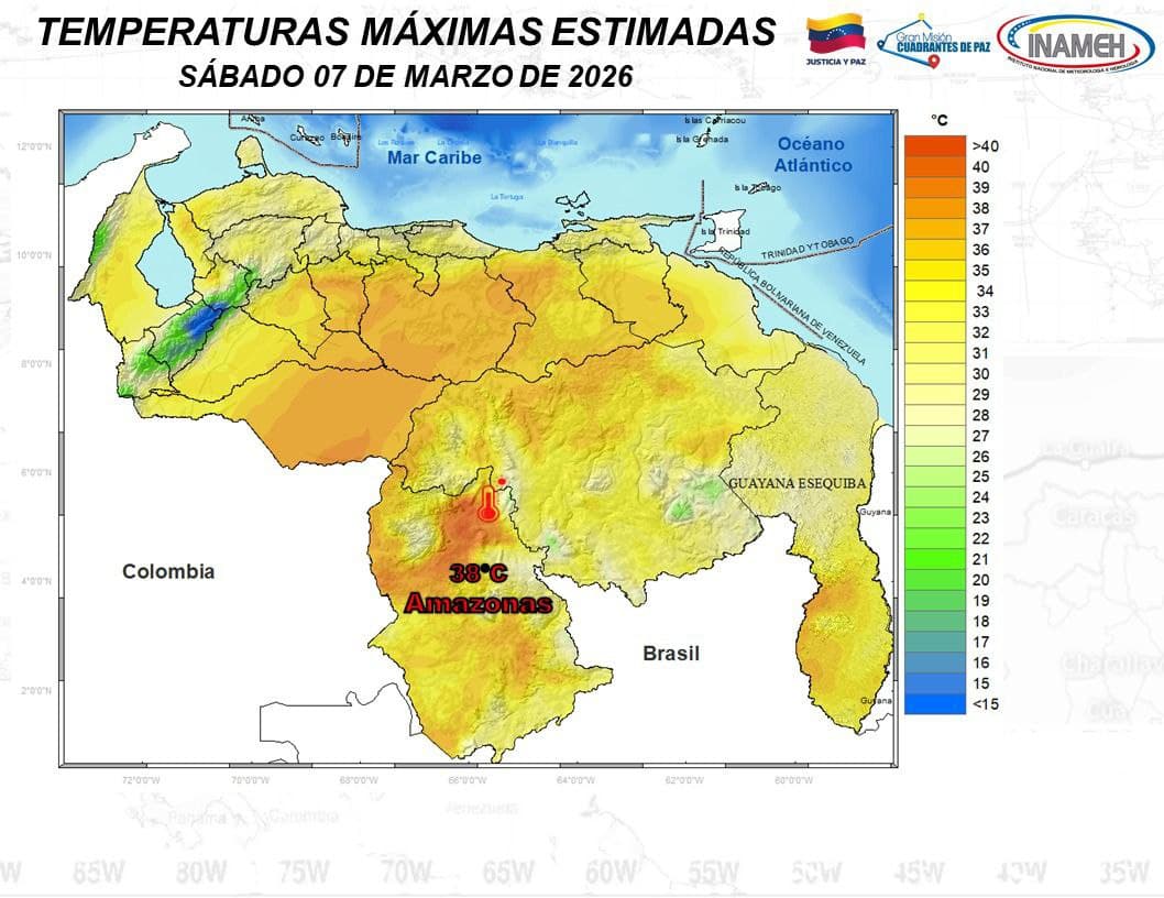 Pronóstico del Inameh: Cielo Parcialmente Nublado para Este 7 de Marzo en Venezuela