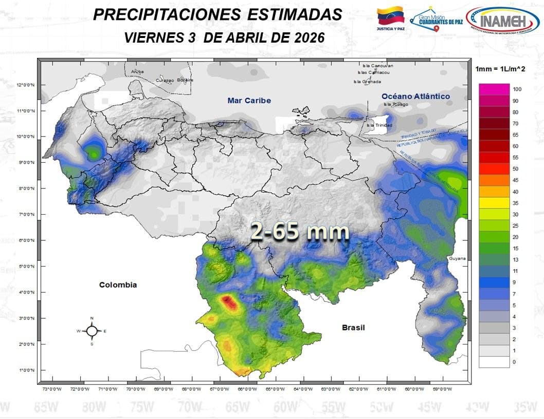 Inameh Advierte sobre Lluvias Variadas en Diversas Regiones de Venezuela