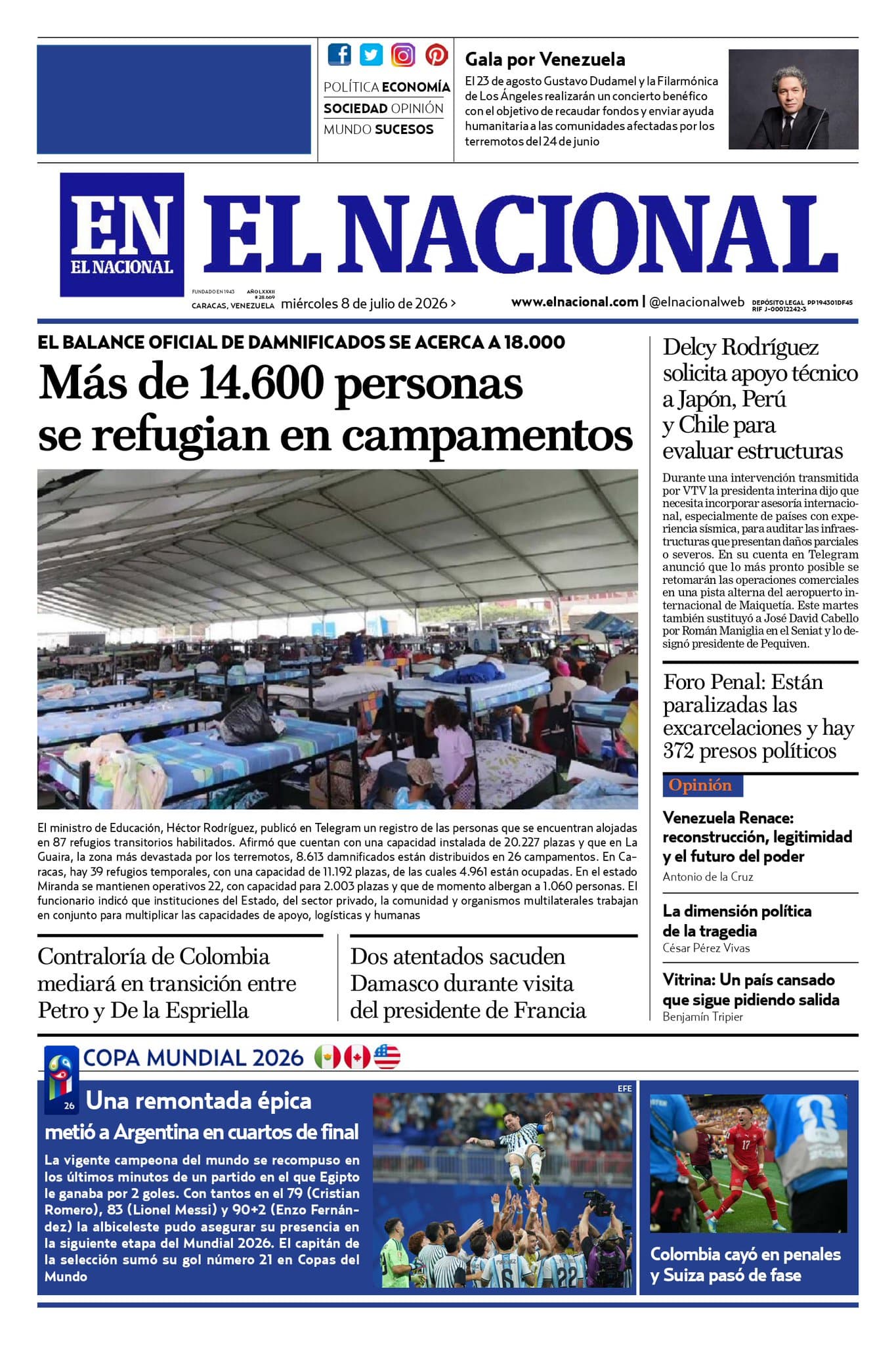 Las Portadas de Venezuela: Un Vistazo a la Actualidad del 8 de Julio de 2026