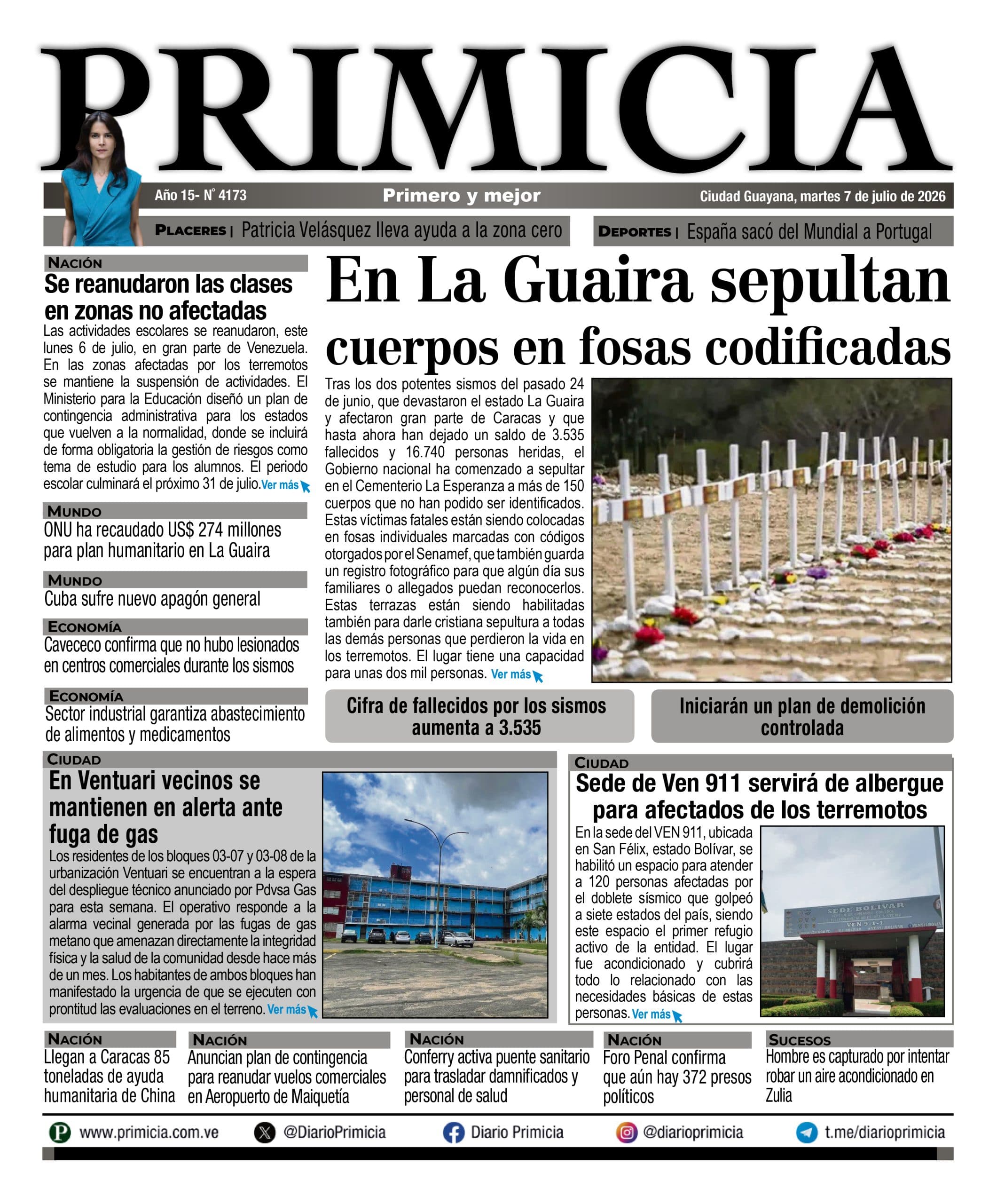 Análisis de Portadas Venezolanas: Martes 7 de Julio de 2026
