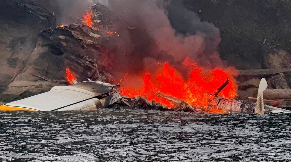 Hidroavión se estrella frente a la costa de Washington, varios heridos