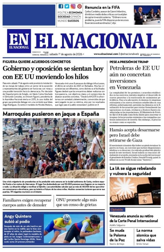 Descubre las Impactantes Portadas de Venezuela del 1 de Agosto de 2026