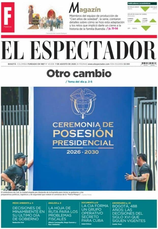 Resumen de las Portadas Latinoamericanas del 7 de Agosto de 2026