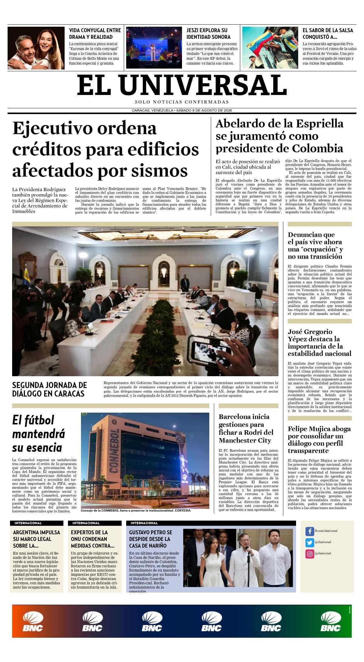 Descubre las Portadas más Impactantes del 8 de Agosto de 2026