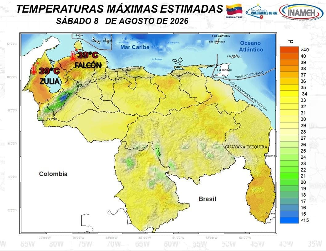 Inameh Previene Lluvias y Lloviznas para Varias Regiones de Venezuela