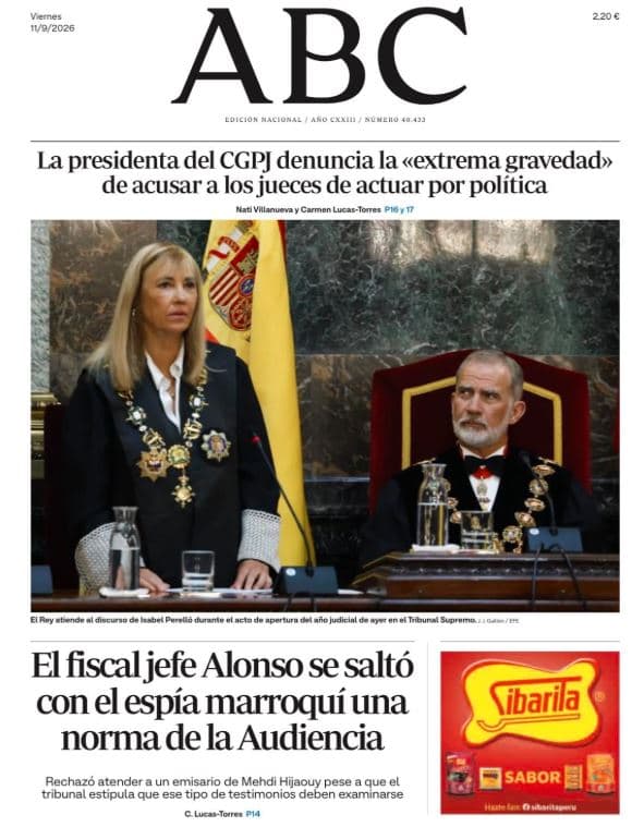 Resumen de las principales portadas internacionales del 11 de septiembre de 2026
