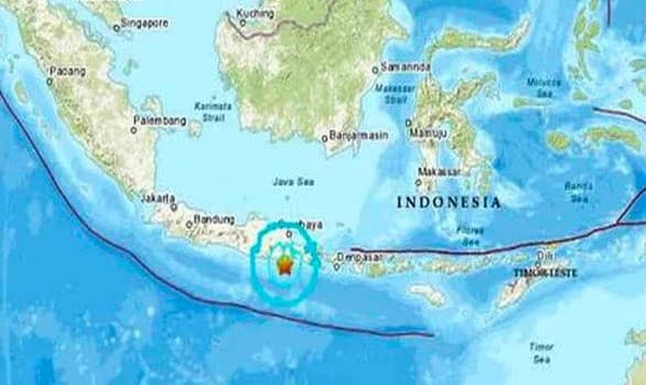 Fuerte sismo de magnitud 6,6 sacude el mar de Java cerca de Yakarta