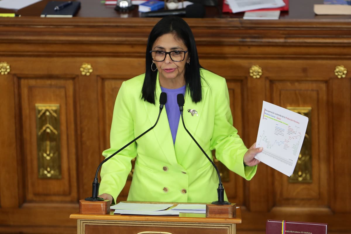 La economía de Venezuela creció 8,5 % en 2025, dice Delcy Rodríguez