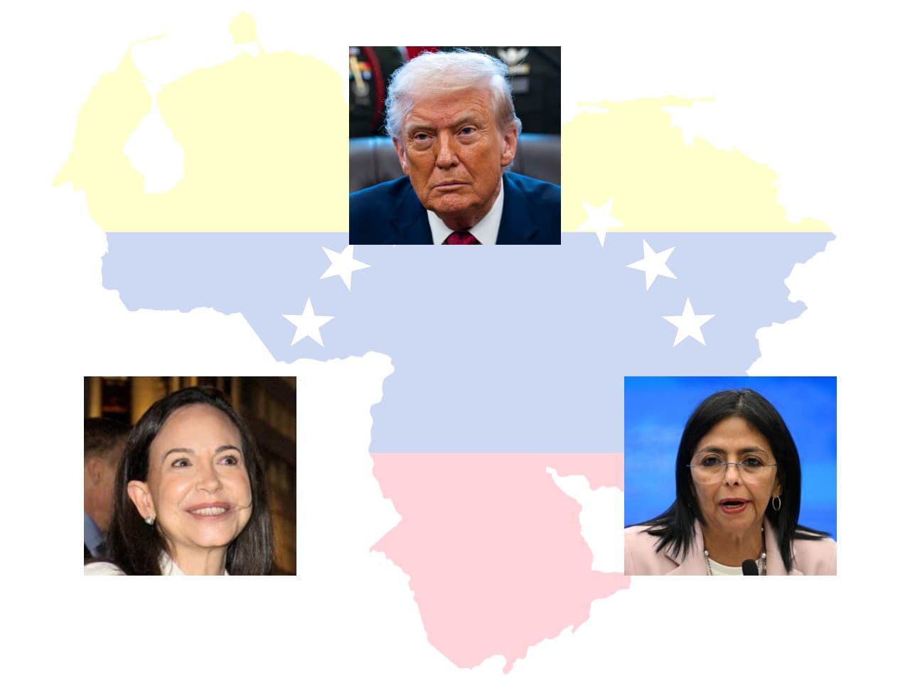 Triángulo Inestable: Trump, Delcy Rodríguez y María Corina Machado