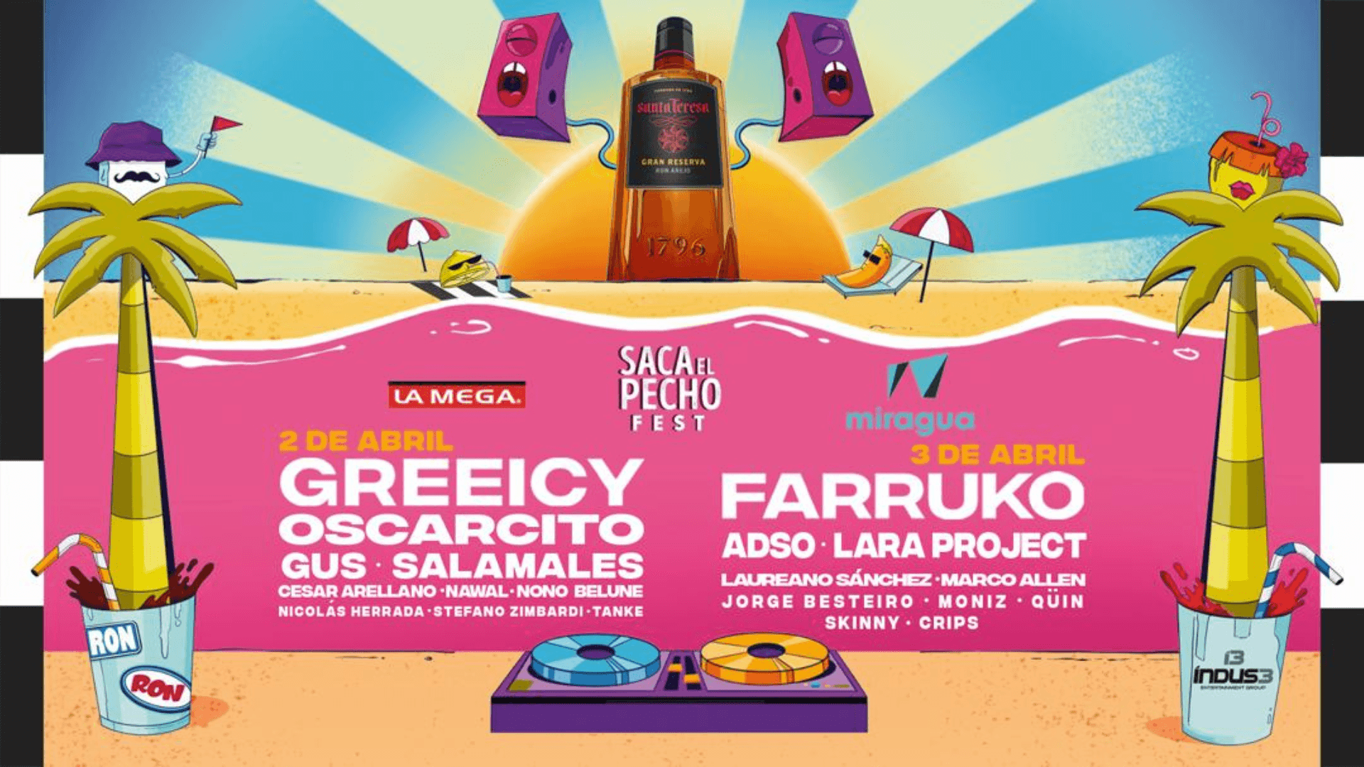 ¡Vuelve el Saca el Pecho Fest con Farruko y Greeicy en Miragua!
