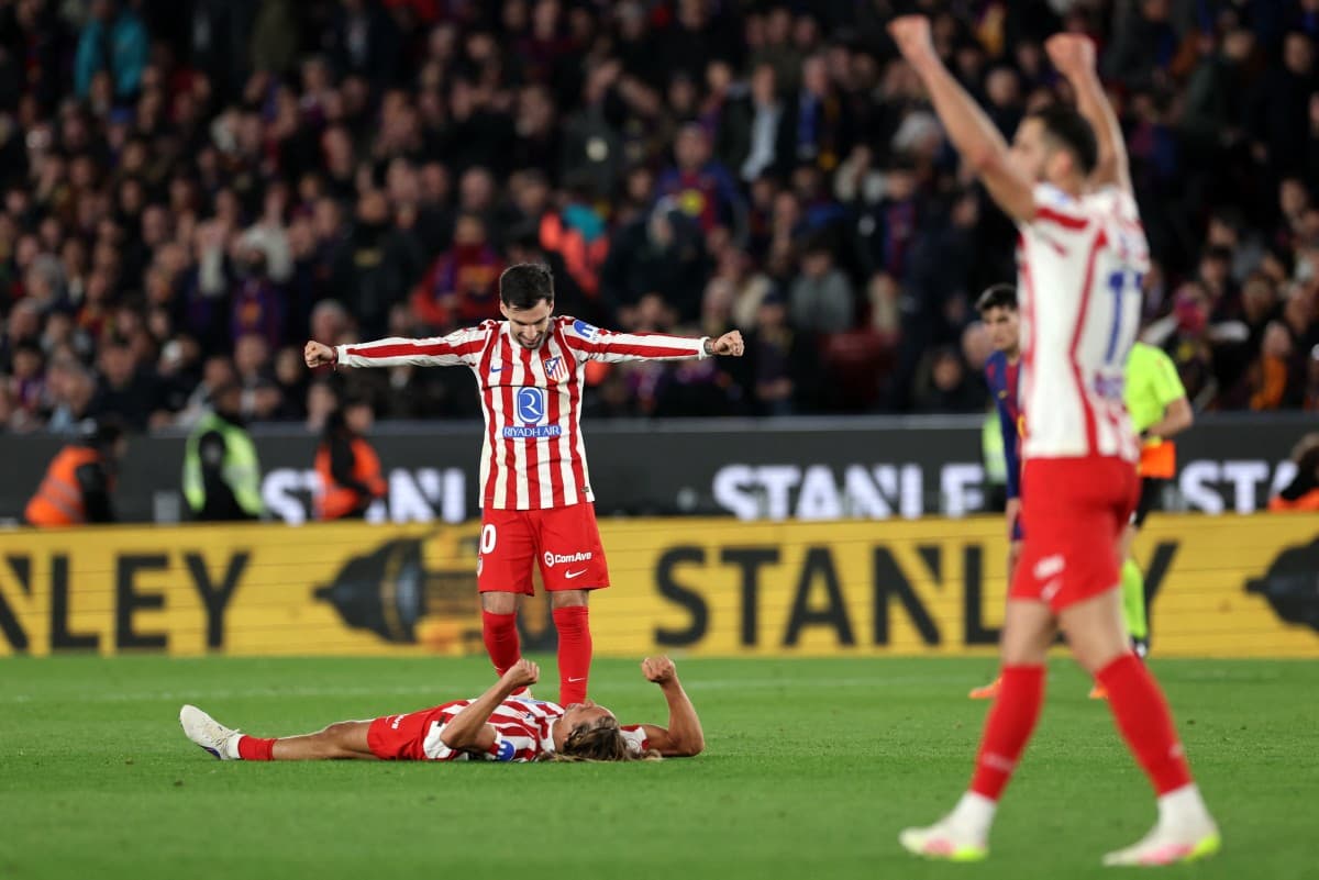 El Atlético de Madrid se clasifica a la final de la Copa del Rey a pesar de la derrota ante el Barcelona