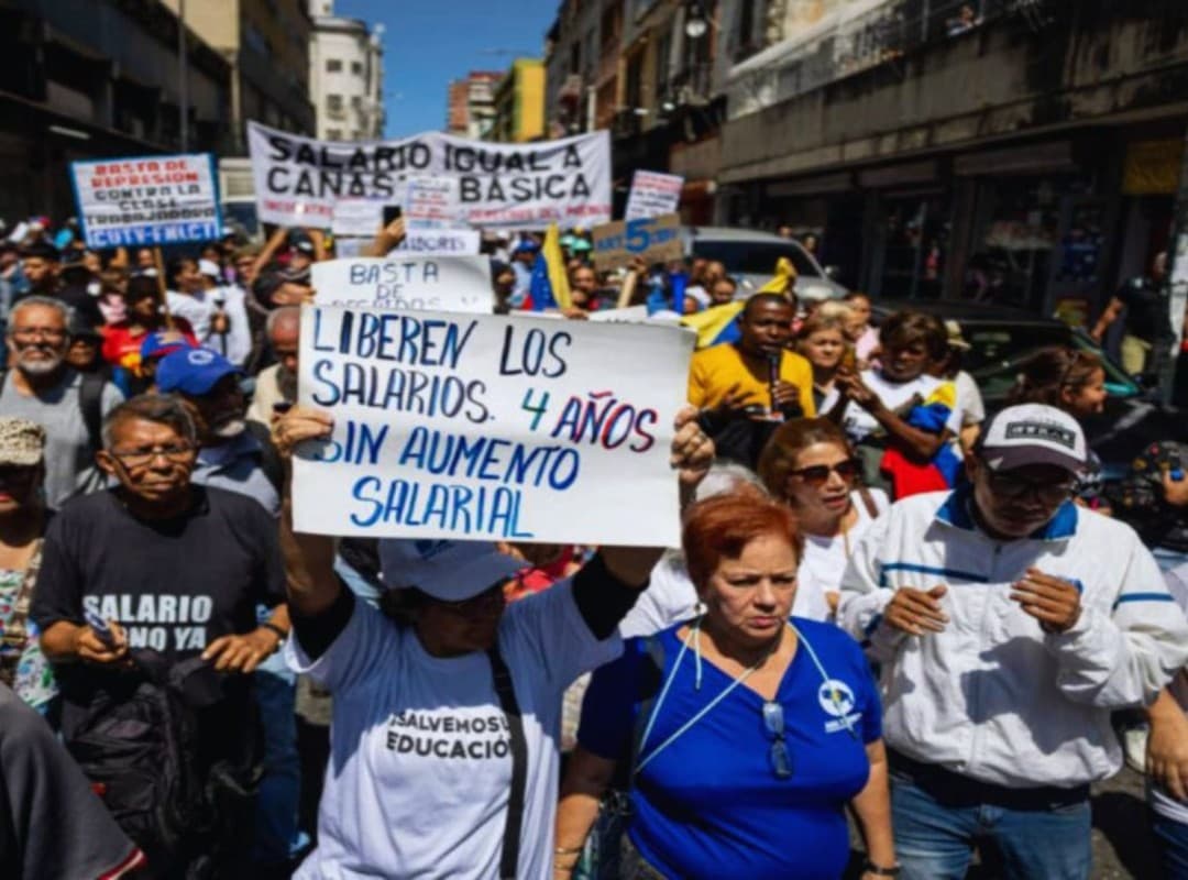 Protestas en Caracas: Sindicatos exigen elecciones y libertad