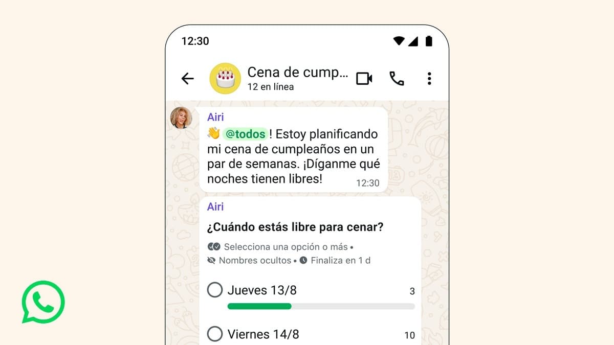 WhatsApp lanza novedades: ahora puedes hacer encuestas y más