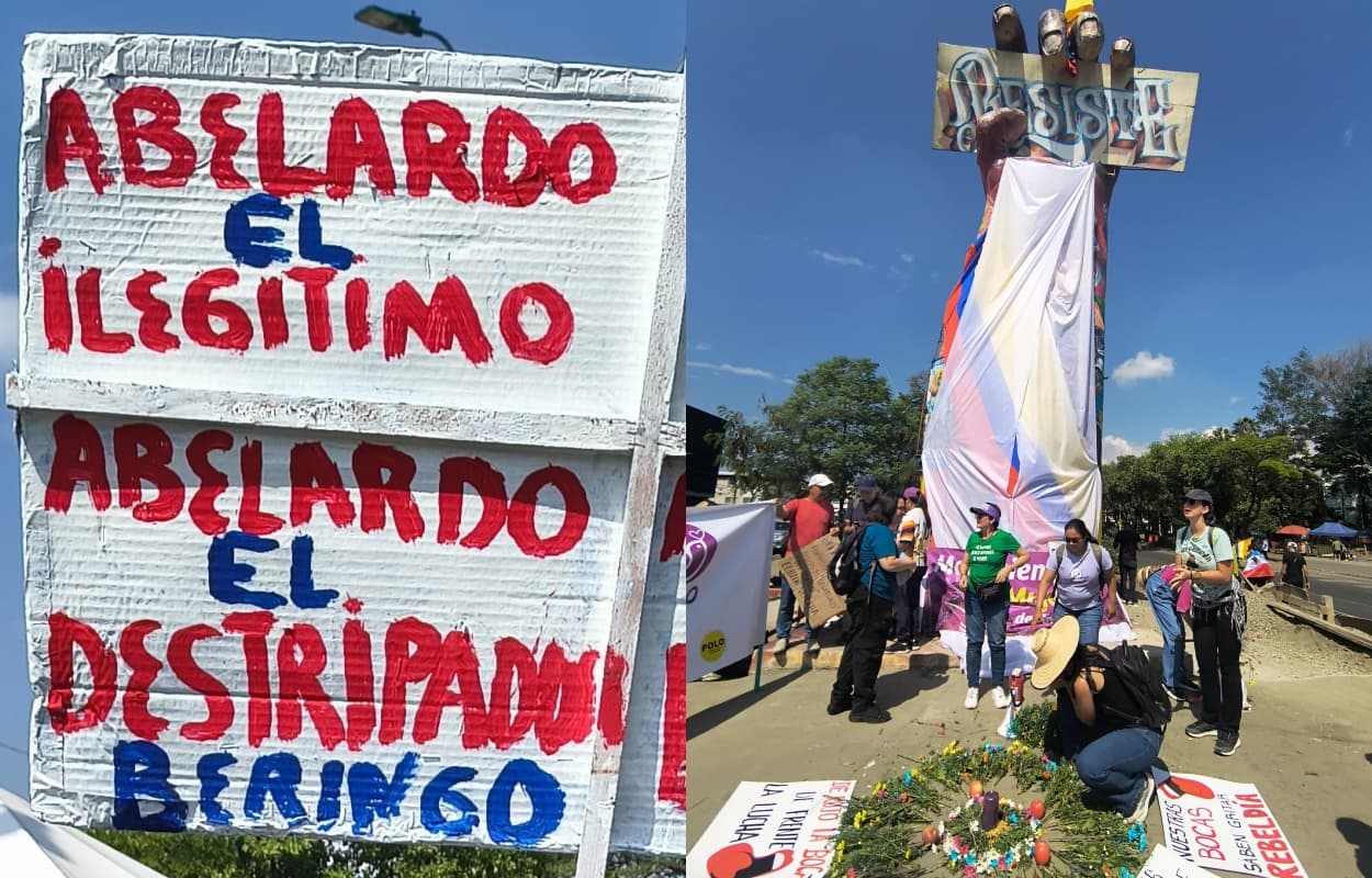 Protestas en Cali: Opositores a De la Espriella se manifiestan cerca de la investidura
