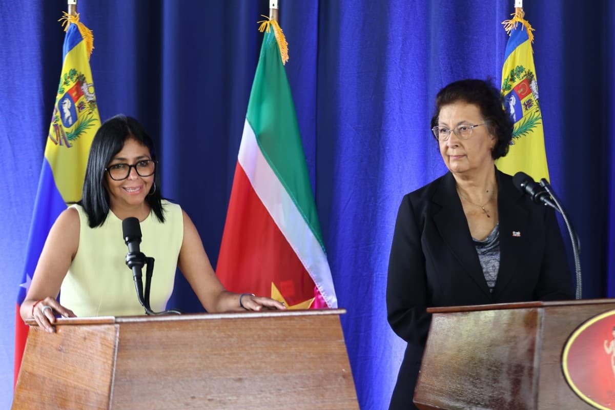 Delcy Rodríguez destaca acuerdos con Surinam como avance bilateral