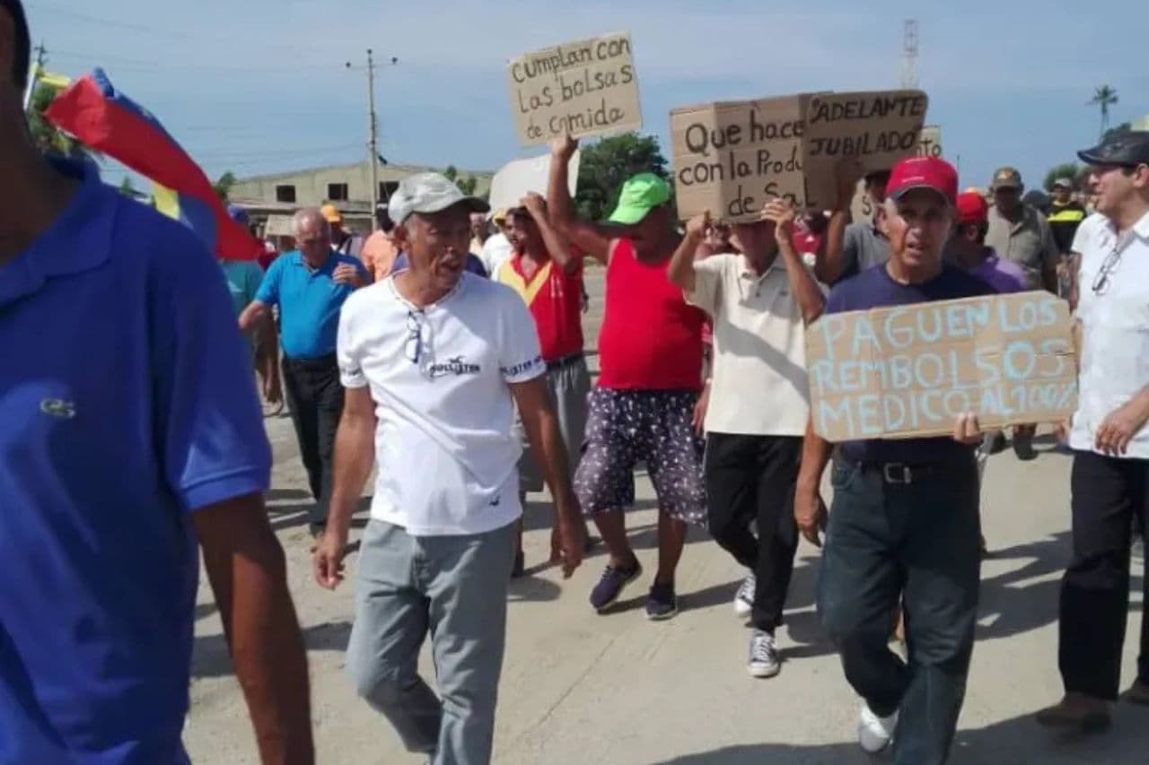 Jubilados de las Salinas de Araya: 85 días de protesta sin respuesta