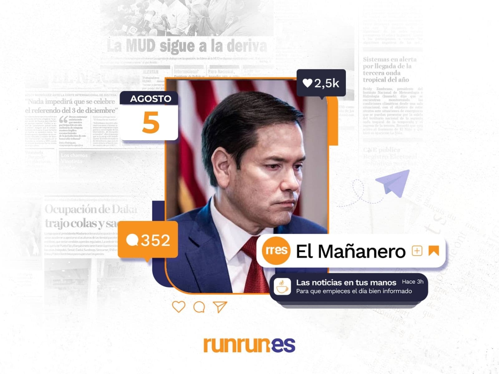 Marco Rubio: Paciencia y perseverancia para los venezolanos