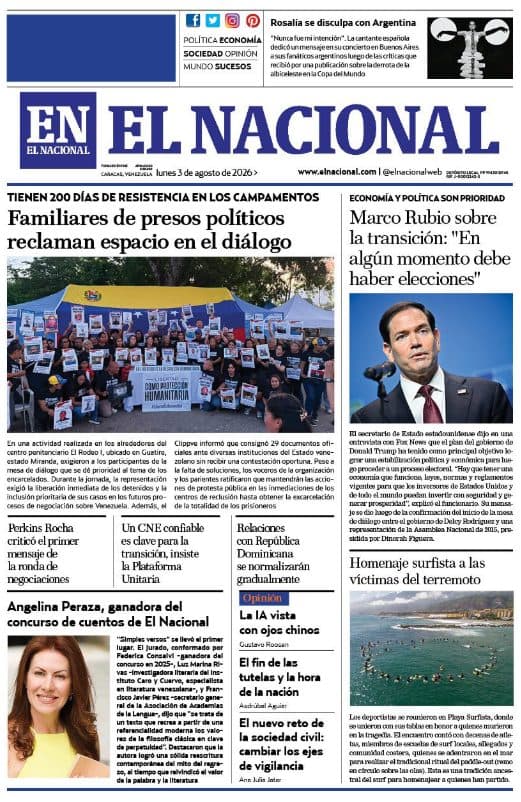 Principales Titulares de Venezuela para Este Lunes 3 de Agosto de 2026