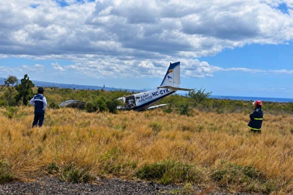 Accidente de avioneta en Galápagos deja al menos un herido